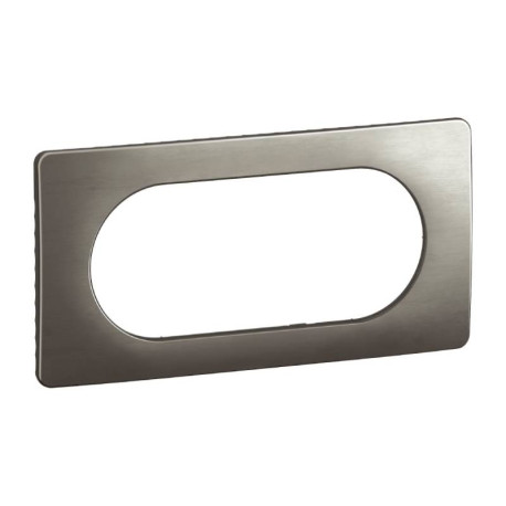 Plaque de finition Céliane Legrand - 4/5 modules - Acier satiné