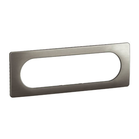 Plaque de finition Céliane Legrand - 6/8 modules - Acier satiné