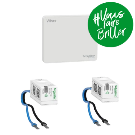 Passerelle Wifi ZigBee Wiser avec Capteurs de mesure sans fil Wiser Energy PowerTag Schneider Electric