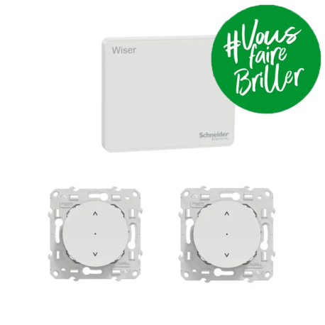 Passerelle Wifi ZigBee Wiser avec commandes pour volets roulants Odace Wiser Schneider Electric