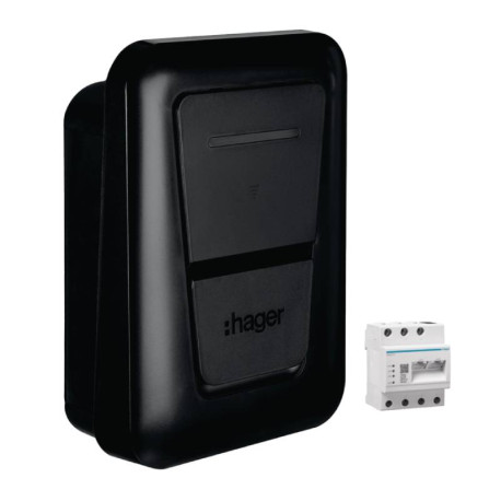 Borne de recharge Witty plus Hager - 22kW + FLOW XEM470