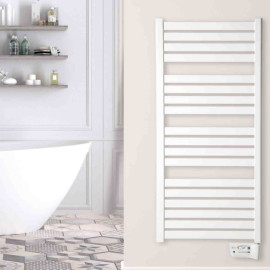 Sèche-serviettes inertie fluide Lamelys EcoSens Neomitis - 700 W - Blanc - Connectable