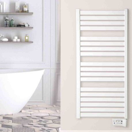 Sèche-serviettes inertie fluide Lamelys EcoSens Neomitis - 700 W - Blanc - Connectable