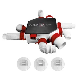 Kit VMC simple flux OCTEO HYGRO ST Unelvent - Spécial rénovation - à partir de 16,3 WThC - 6 sanitaires