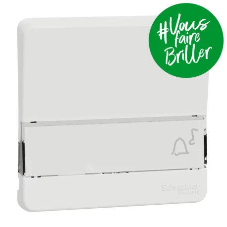 Enjoliveur porte-étiquette lumineux IP55 IK07 - Blanc - Mureva Styl