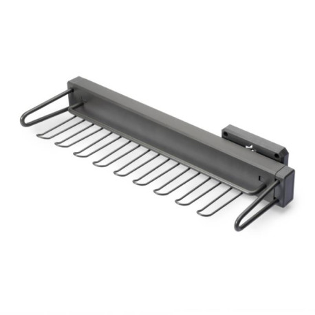Porte cravates latéral extractible Quartz Emuca - 445mm - Titane