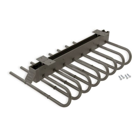 Porte pantalons extractible Emuca - Droite - 450mm - Titane