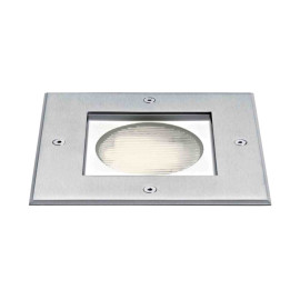 Encastré de sol Luxsol 2 Aric - Carré - 9W - GX53 - IP67 - Sans ampoule - Inox