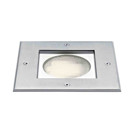 Encastré de sol Luxsol 2 Aric - Carré - 9W - GX53 - IP67 - Sans ampoule - Inox