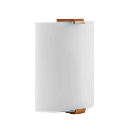 Applique murale intérieure AURA Aric - E27 - Max.60W - Merisier/ Opale