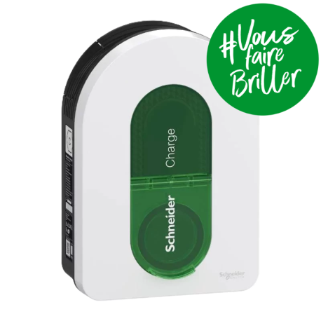 Schneider Charge - Borne de recharge Schneider Electric - Pour véhicule électrique - Connectable - 7,4 à 22kW - 1P/3P+N - IP55