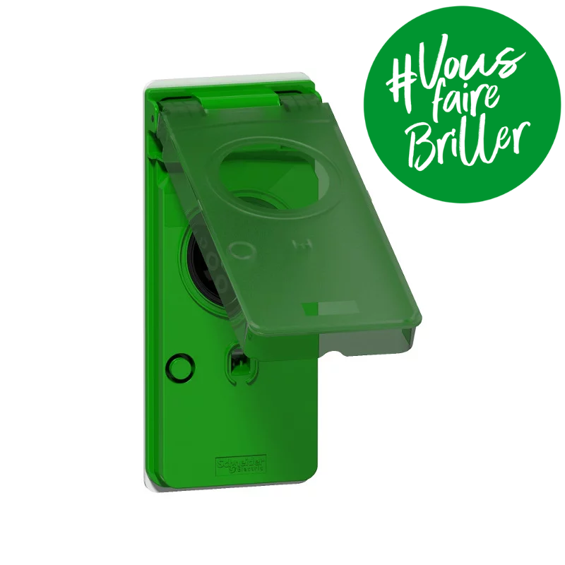 Illustration d’un kit retrofit pour borne de recharge en parking pour la recharge d’un véhicule électrique