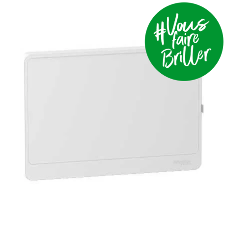 Porte Styl blanche pour panneau de contrôle / bloc de commande et coffret de répartition Resi9 - 18 modules - 1 rangée