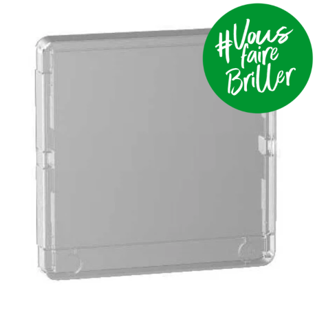 Porte Styl transparente pour coffret de répartition et de communication Resi9 - 13 modules - 1 rangée