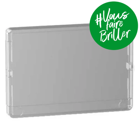 Porte Styl transparente pour panneau de contrôle / bloc de commande et coffret de répartition Resi9 - 18 modules - 1 rangée