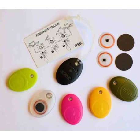 Lot de 5 badges de proximité KN2 Urmet - pour plaque de rue Mikra - 13.56 MHz - IP68