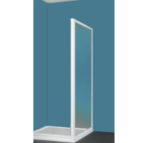 Paroi de douche fixe Yuca Aquance - 775↔805mm - Profil Blanc - Verre transparent