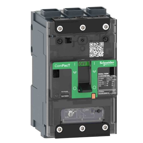Disjoncteur TM-D ComPacT NSXmH Schneider - 100A - 3P3D - 70kA - Borne Everlink