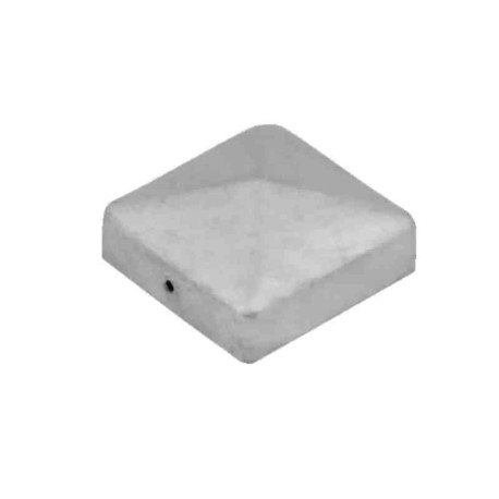 Boite de 20 capuchons pour poteaux carrés bois ING Fixations - 9cm x 9cm - Acier galvanisé - Gris