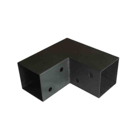 Boite de 4 connecteurs express en L ING Fixations - Pour poteaux bois - 72 X 165 X 163.5mm - Anthracite