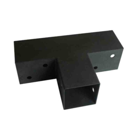 Boite de 4 connecteurs express en T ING Fixations - Pour poteaux bois - 72 X 165 X 255mm - Anthracite