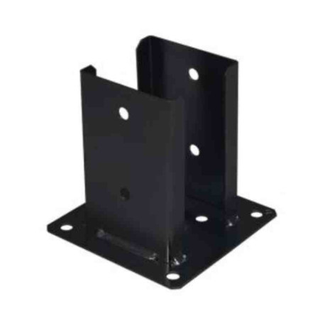 Boite de 10 pieds pour poteaux rainurés ING Fixations - H.150mm - Noir