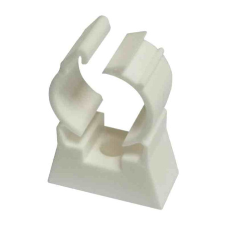 Boite de 30 fixations simples Tub-Ring ING Fixations - Ø 32mm - Polyamide - Blanc