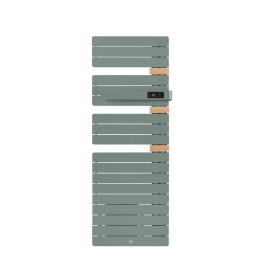 Sèche-serviettes connecté Allure 3 classique - Mât à droite - 750W - Vert Eucalyptus