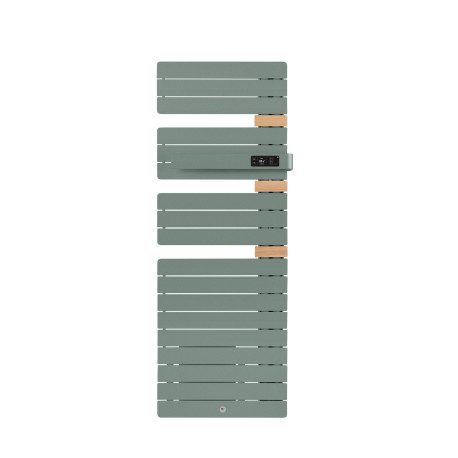 Sèche-serviettes connecté Allure 3 classique - Mât à droite - 750W - Vert Eucalyptus