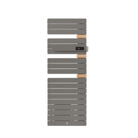 Sèche-serviettes connecté soufflant Allure 3 classique - Mât à droite - 750+1000W - Gris Roche