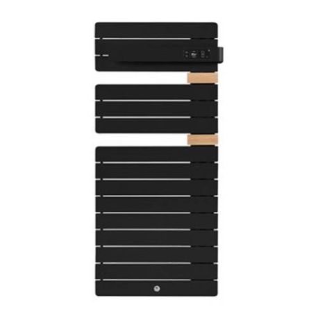 Sèche-serviettes connecté Allure 3 classique - Mât à droite - 500W - Noir Carbone