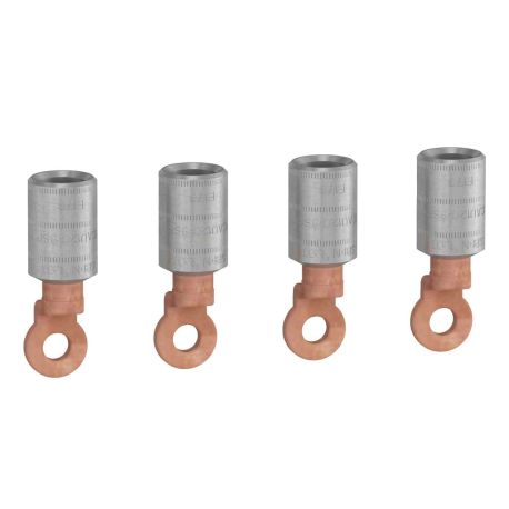 Lot de 4 cosses à sertir 160A ComPacT NSXm Schneider - Pour câble alu 120mm² - Séparateur de phases