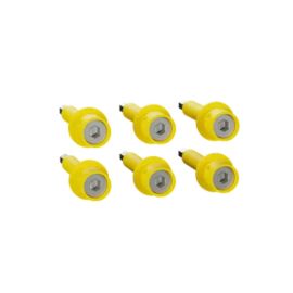 Lot de 6 embouts sécables ComPact NSXm Schneider - 5 N.m - 3P - Jaune