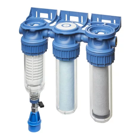 Filtre Triplex filtration des eaux de pluie, puisage, forage PURESKY BWT - 20µm/50µm - 3/4''