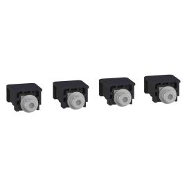Lot de 4 connecteurs pour cosse/barre avec vis Schneider - M6 - 4P - Pour NSXm