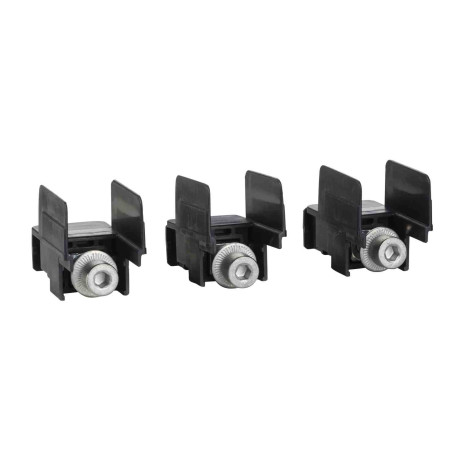 Lot de 3 connecteurs pour cosse/barre avec vis et séparateur Schneider - M6 - 3P - Pour NSXm