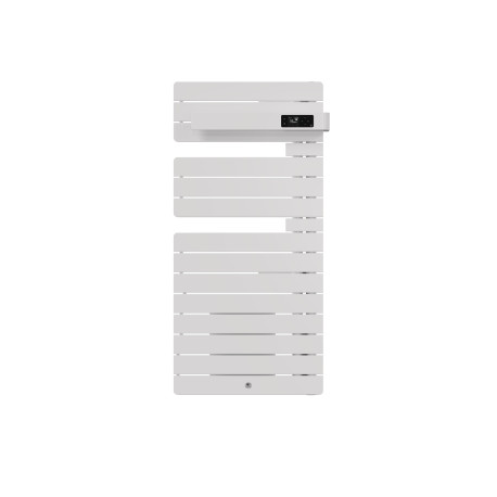 Sèche-serviettes connecté soufflant Allure 4 Thermor - Mât à droite - 500+1000W - Blanc brillant