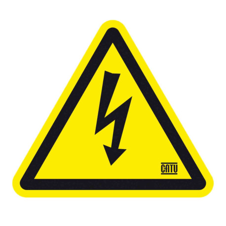 Dévidoir 30 étiquettes adhésives "Éclair" CATU - 43X50mm - Jaune