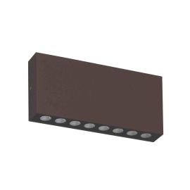 Applique murale LED BRIKPRO 1 A Indigo - 14W - 3000K - IP67 - Acier Corten - Non dimmable