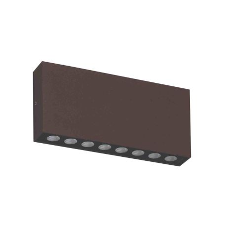 Applique LED Up&Down BRIKPRO 2 A Indigo - 2x14W - 3000K - IP67 - Acier Corten - Non dimmable