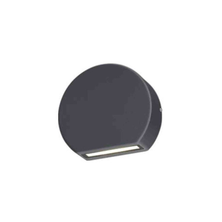 Applique LED extérieure Luxi 120 R Indigo - Ronde - 3W - 3000K - IP54 - Anthracite
