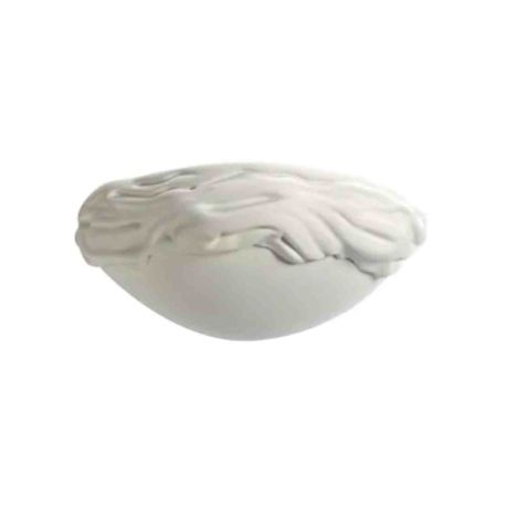 Applique murale en plâtre texturée Domino A8 Aric - 77W max - E27 - Blanc - Sans ampoule