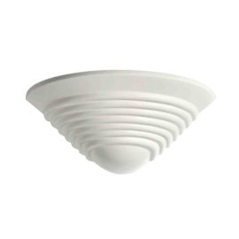Applique murale en plâtre texturée Domino Angle 4 Aric - 77W max - E27 - Blanc - Sans ampoule