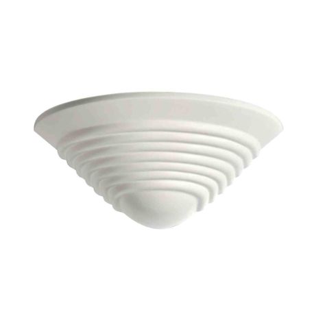 Applique murale en plâtre texturée Domino Angle 4 Aric - 77W max - E27 - Blanc - Sans ampoule