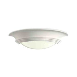 Applique murale en plâtre texturée Domino P12-V Aric - 77W max - E27 - Blanc - Sans ampoule