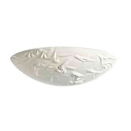 Applique murale en plâtre texturée Domino S4 Aric - 77W max - E27 - Blanc - Sans ampoule