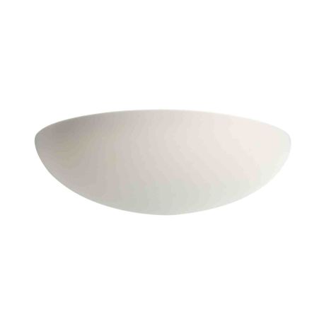 Applique murale en plâtre Domino S6 Aric - 77W max - E27 - Blanc - Sans ampoule