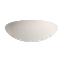 Applique murale en plâtre ajourée Domino S6-E Aric - 77W max - E27 - Blanc - Sans ampoule