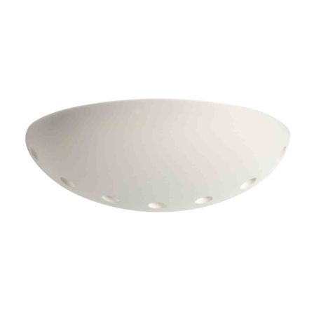 Applique murale en plâtre ajourée Domino S6-E Aric - 77W max - E27 - Blanc - Sans ampoule