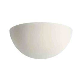 Applique murale en plâtre Domino S7-G Aric - 77W max - E27 - Blanc - Sans ampoule